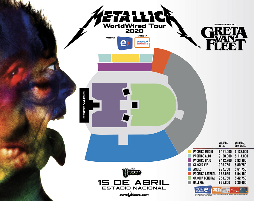 Metallica oficializa su regreso a Chile, junto a Greta Van Fleet
